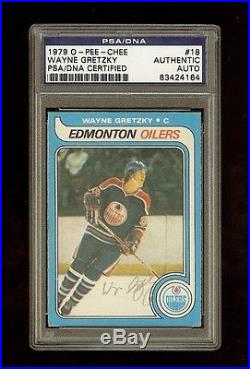 1979-80 Wayne Gretzky Opc O-pee-chee Rookie Rc #18 Autograph Psa Dna Centered