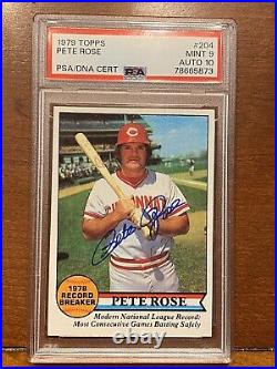 1979 Topps Pete Rose PSA DNA Signed Autograph PSA 10 Gem Mint Pop 1 Of 1 Record