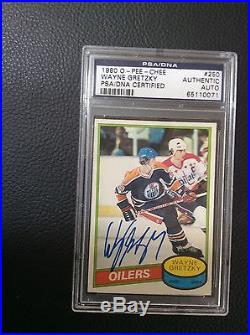 1980 O-Pee-Chee PSA DNA Wayne Gretzky Autograph, second year after 1979 rookie