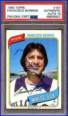 1980 Topps #107 Francisco Barrios Autograph PSA/DNA 10 48609927