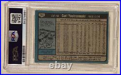 1980 Topps CARL YASTRZEMSKI Signed Autographed Baseball Card #720 PSA/DNA