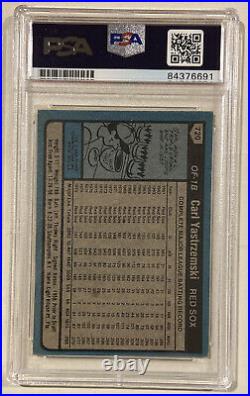 1980 Topps CARL YASTRZEMSKI Signed Autographed Baseball Card #720 PSA/DNA
