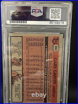 1981 Topps #660 Gary Carter Montreal Expos PSA DNA Authentic Autograph Auto HOF
