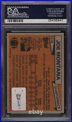 1981 Topps Football Joe Montana ROOKIE RC PSA/DNA 10 AUTO #216 PSA Auth