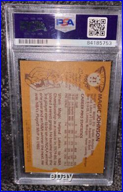 1981 Topps Magic Johnson Autograph #21 PSA/DNA AUTO Rookie RC Lakers