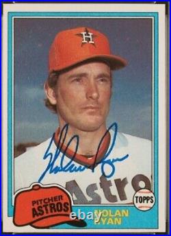 1981 Topps NOLAN RYAN Signed Autographed Baseball Card #240 PSA/DNA Astros