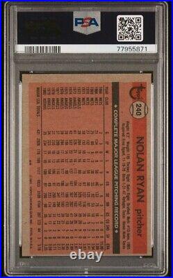 1981 Topps NOLAN RYAN Signed Autographed Baseball Card #240 PSA/DNA Astros