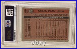 1981 Topps NOLAN RYAN Signed Baseball Card #240 PSA/DNA Houston Astros