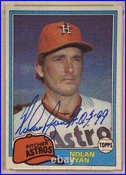 1981 Topps NOLAN RYAN Signed Baseball Card #240 PSA/DNA Houston Astros HOF'99