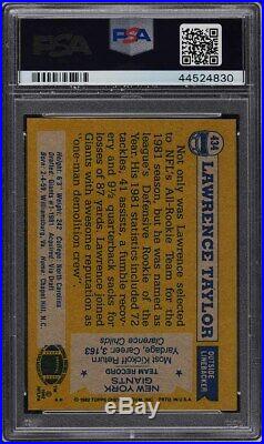 1982 Topps Football Lawrence Taylor ROOKIE PSA/DNA 9 AUTO #434 PSA 8