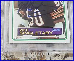1983 Topps #38 Mike Singletary Bears Rookie Card PSA DNA Auto Grade Gem Mint 10