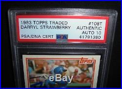 1983 Topps Darryl Strawberry Signed Rookie Autograph ROY RC PSA/DNA 10 Auto Mets