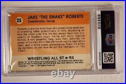 1983 Wrestling All Stars Jake the Snake Roberts RC PSA/DNA Autograph Signed