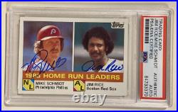 1984 Topps MIKE SCHMIDT JIM RICE Signed Autographed Baseball Card #132 PSA/DNA