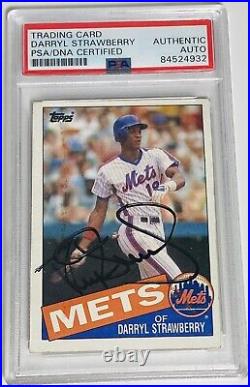 1985 Topps #570 Daryl Strawberry PSA/DNA Auto Signed autograph New York Mets