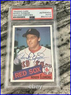 1985 Topps Roger Clemens #181 RC SIGNED MLB Red Sox PSA/DNA AUTHENTIC AUTOGRAPH