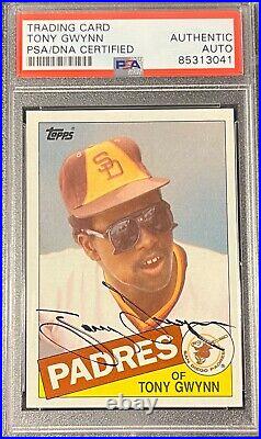 1985 Topps Tony Gwynn Psa/dna Authentic Autograph Padres