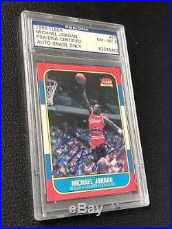 1986-87 Fleer Michael Jordan RC Autograph Auto PSA/DNA CERTIFIED