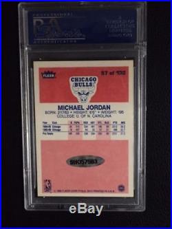 1986-87 Fleer Michael Jordan RC Autograph Auto PSA/DNA CERTIFIED