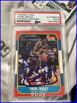 1986 FLEER #6 Thurl Bailey rc rookie signed auto autograph PSA/DNA tough