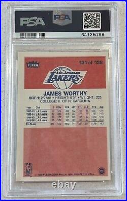 1986 Fleer Basketball James Worthy rookie signed PSA GEM MINT 10