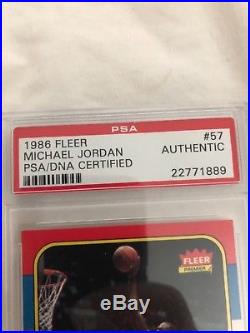 1986 Fleer Michael Jordan PSA/DNA and UDA rookie autograph
