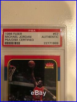 1986 Fleer Michael Jordan Rookie Autograph PSA/DNA and UDA authenticated