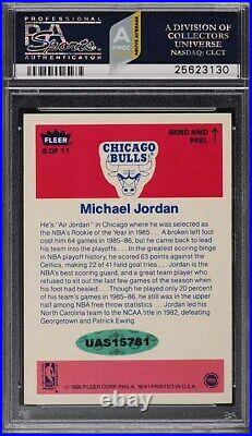 1986 Fleer Sticker Michael Jordan ROOKIE PSA/DNA 9 AUTO #8 PSA 8 NM-MT (PWCC-A)