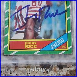 1986 Topps #161 Jerry Rice RC Rookie Signed PSA/DNA Gem Mint 10 Autograph