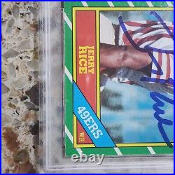 1986 Topps #161 Jerry Rice RC Rookie Signed PSA/DNA Gem Mint 10 Autograph