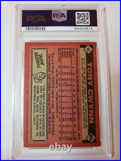 1986 Topps Tony Gwynn Autograph #10 PSA/DNA 10 Certified AUTO San Diego Padres