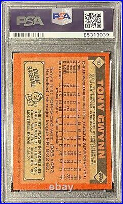 1986 Topps Tony Gwynn Psa/dna Authentic Autograph Padres