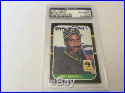 1987 Donruss #361 Barry Bonds RC PSA/DNA Autographed Say No To Drugs Vintage
