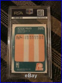 1988-89 Fleer #57 Reggie Miller ROOKIE RC AUTO Autograph Graded Card PSA PSA/DNA