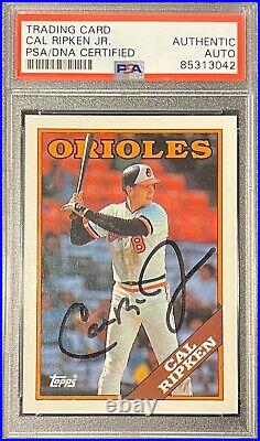 1988 Topps Cal Ripken Jr. Psa/dna Authentic Autograph Orioles