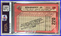 1989 Bowman Ken Griffey Jr #220 HOF Rookie Card Signed PSA/DNA Authentic Auto