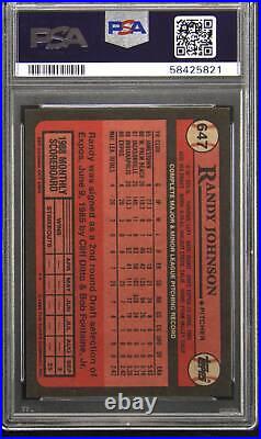 1989 Topps #647 Randy Johnson Autograph PSA DNA 10 GEM MINT POP 30