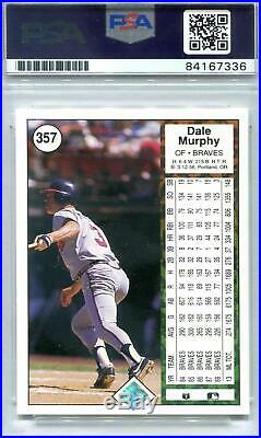 1989 Upper Deck Baseball Dale Murphy Autographed Card (reverse Negative) Psa/dna
