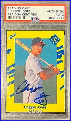 1990 Classic Baseball Chipper Jones Yellow Psa/dna Autograph Braves