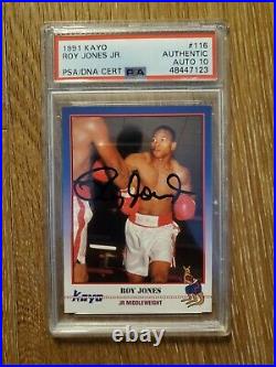 1991 Kayo #116 Roy Jones Jr Signed Rookie Card Autograph RC Auto PSA HOF (A) 10
