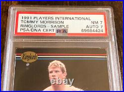1991 Ringlords Tommy Morrison RC PSA DNA AUTO Rocky Movie Signed Rookie