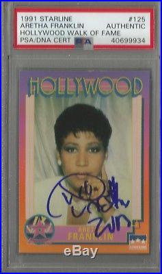 1991 Starline Hollywood Walk of Fame Aretha Franklin Signed Autograph PSA/DNA