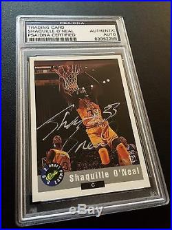 1992-93 Nationals Classic Shaquille O'neal Shaq Rookie Card Autograph Rc Psa Dna