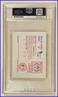 1992 Angels Mother's Cookies NOLAN RYAN Signed Promo Baseball Card PSA/DNA 1/8