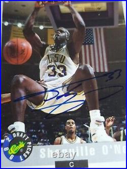 1992 Classic Shaquille O'Neal Rookie AUTO Draft Picks PSA/DNA Autograph
