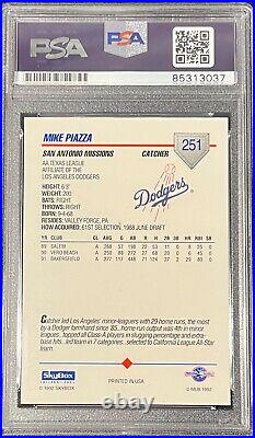 1992 Skybox Mike Piazza Psa/dna Authentic Autograph Missions