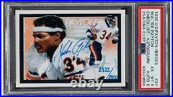 1992 Upper Deck Heroes Walter Payton Signed Autographed Football Card UDA & PSA