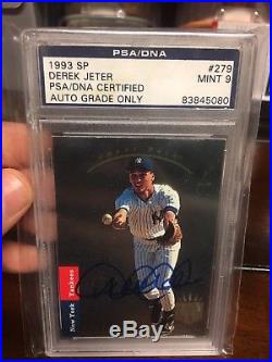 1993 SP Foil #279 Derek Jeter Yankees RC Rookie Signed AUTO PSA/DNA PSA 9