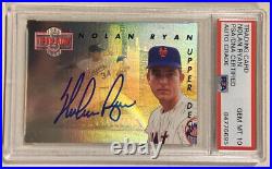 1993 Upper Deck Then & Now NOLAN RYAN Signed Baseball Card #TN5 PSA/DNA Auto 10