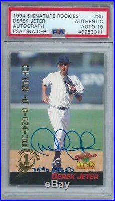1994 Signature Rookies Derek Jeter, PSA/DNA 10, Auto Autograph #40953011 1/5
